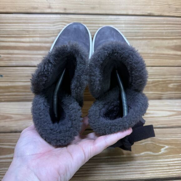 M Gemi Cerchio Bootie Women’s 39 1/2 US 8.5 Slip On Lined Gray Suede Boots - Picture 6 of 8